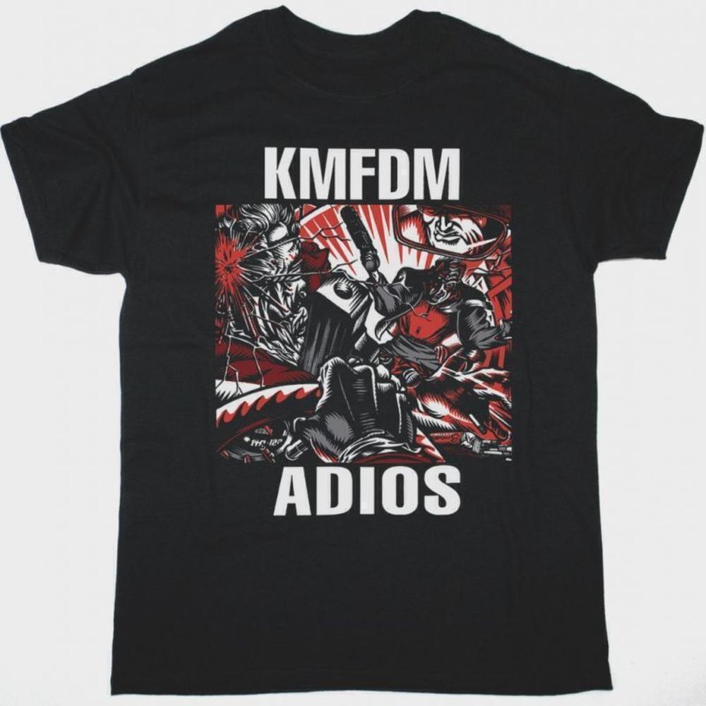 Kmfdm Adios Retro Industrial Music New Black Concert T Shirt